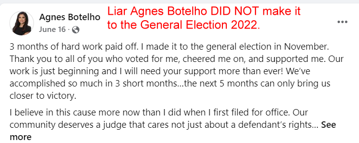 Liar Agnes Botelho: Asian Judicial Candidates
